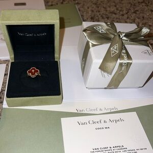 Van Cleef Alhambra Ring Carnelian